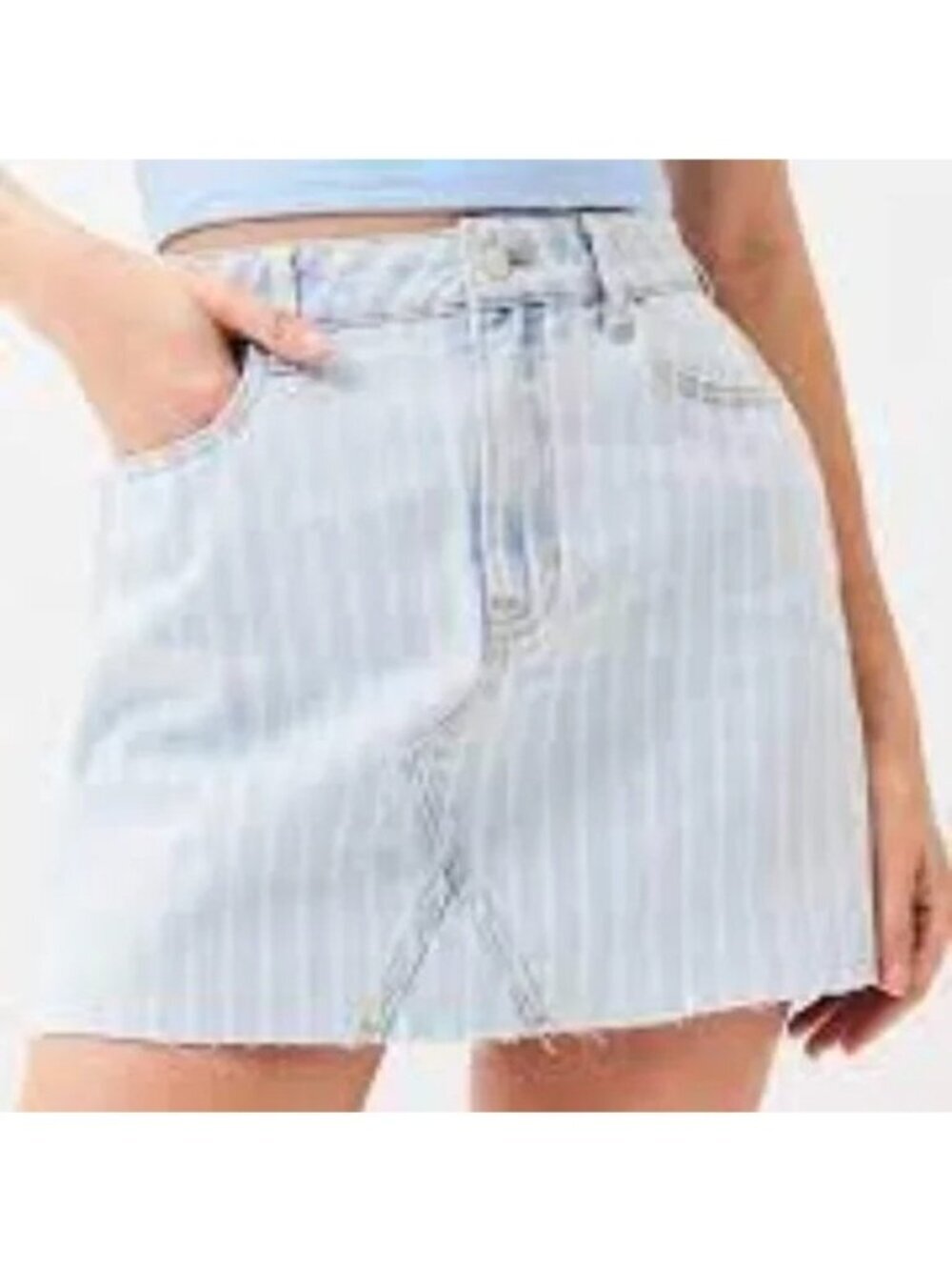 Pacsun Stripe Denim Mini Skirt